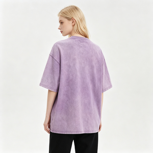 Camiseta Oversize de Algodón 100% con Lavado Ácido para Hombre, Precio de Fábrica, Etiqueta Personalizada, Marca Blanca, Color Sólido, Camiseta con Gráficos - Product Image 1