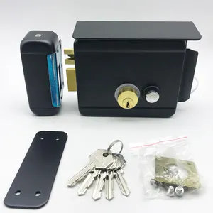 Sicherheit Elektrische Steuerung RIM Lock Edelstahl 12V Türbeschläge 130*105*2,0mm CN;GUA Fernbedienung 5 Stück Messings chl üssel Eisen