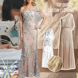יהלומים באיכות גבוהה בגדי נשים סטרפלס מותאם אישית נשים שמלות ארוכות שמלת נשף 2024