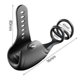 Jouets sexuels pour hommes et adultes télécommandés par APP Stimulateur de gland réglable Vibrateur Anneau de bite Masturbateur masculin Entraîneur - Product Image 5