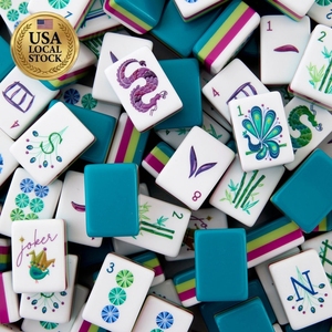 En stock, Pedido al por mayor, 1 Set de 160 Fichas de Mahjong Americanas de Lujo, Nuevas, de 4 Capas, para Viaje, Set Personalizado - Product Image 5