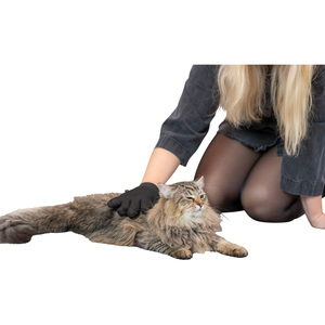 Gant de massage pour chat Trixie rose et noir taille 0, outil de toilettage pour animaux de compagnie - Product Image 6
