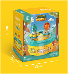Caja Musical Giratoria de Dinosaurio de Plástico de Alta Calidad para Niños, Caja Musical de Cuerda con Batería, Juguetes Musicales para Regalos - Product Image 3