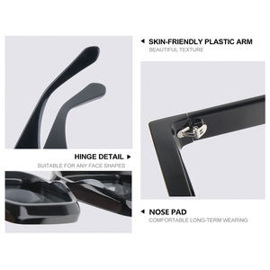 Gafas de Sol de acetato millonario de marco grueso de diseñador polarizado con logotipo personalizado de moda de lujo de gama alta para hombres y mujeres - Product Image 4