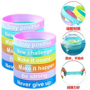 Pulseras de silicona inspiradoras impresas en colores mixtos, 6 paquetes de pulseras con citas motivacionales para hombres y mujeres, joyería decorativa - Product Image 4