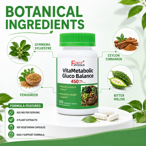 Suplemento Nutracéutico Shecome Gluco Balance, Fabricante de Gymnema y Canela para Apoyo Metabólico, 100 Cápsulas Gluco Balance - Product Image 2