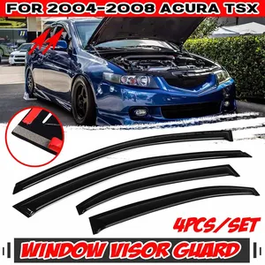4PCS Car Door Window Vent Visor <b>Deflector</b> <b>Rain</b> Guard Awning Shelter For ACURA TSX 4 Door Sedan 2004-2014 Window Visor <b>Rain</b> Guard - Product Image 1