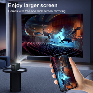Mini proyector recargable 720P LED Proyectores de video portátiles Home Theater Smart Android Player WIFI Batería Película al aire libre - Product Image 6