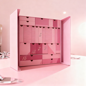 Boîte à calendrier GOTOP avec logo personnalisé, boîte cadeau coulissante en carton rigide pour bureau, mur, gaufrage, emballage de luxe recyclable - Product Image 1