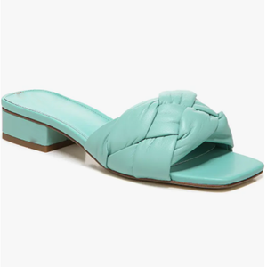 Sandali larghi per donna <span class=keywords><strong>con</strong></span> <span class=keywords><strong>tacco</strong></span> <span class=keywords><strong>basso</strong></span> a punta quadrata in pelle intrecciata <span class=keywords><strong>con</strong></span> Logo personalizzato - Product Image 4