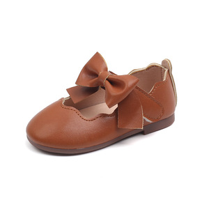 Commercio all'ingrosso in pelle sintetica Sole di gomma piatta in pelle bianca con fiocco morbido e comodo <span class=keywords><strong>da</strong></span> principessa scarpe - Product Image 6