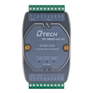 DTECH 통신 보호 컨버터 광전 절연 액티브 RS232/RS485 2 포트 RS485 허브