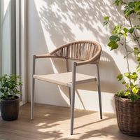 Chaise de jardin en alliage d'aluminium de style nordique - Respirante, imperméable, résistante au soleil, anti-corrosion et anti-âge pour une utilisation en cour
