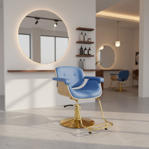 Nouveau fauteuil de salon inclinable en cuir durable, couleur personnalisée, pour la coiffure et le style féminin en salon de beauté et dans le salon. - Product Image 6