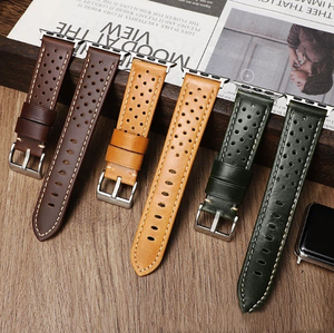 Cinturino Vintage in Pelle Crazy Horse Traforata per <span class=keywords><strong>Apple</strong></span> <span class=keywords><strong>Watch</strong></span> Serie 7 8 <span class=keywords><strong>9</strong></span> - Product Image 4