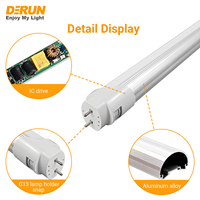 Tube LED T8 à haut rendement lumineux 100lm/w 9W 14W 18W 22W 32W 48W avec corps en aluminium pour le marché européen, LTL-T8AP