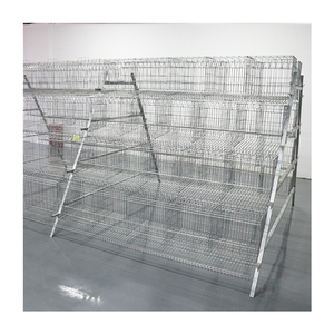 Yüksek kaliteli galvanizli demir örgü hayvan kafesi A tipi 4 katmanlı katmanlı tavuk kafesi tavuk evi - Product Image 4