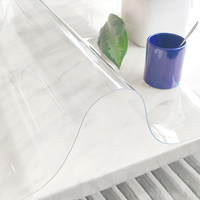 Nappe transparente en PVC super claire de 2 mm, imperméable et anti-taches, idéale pour la fabrication de housses de table DIY pour table à manger
