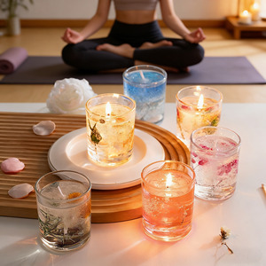 Boîte-cadeau <span class=keywords><strong>de</strong></span> luxe en gros <span class=keywords><strong>de</strong></span> bougies en gelée <span class=keywords><strong>de</strong></span> coquille avec fleurs séchées intégrées pour terrarium, décoration <span class=keywords><strong>de</strong></span> cabane forestière, cadeau d'invité, en vrac - Product Image 6
