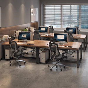 Industriële Stijl Modern Massief Hout Vierpersoons Verstelbare <span class=keywords><strong>Computer</strong></span> Conferentiebureau Voor Commercieel Kantoorgebruik - Product Image 2