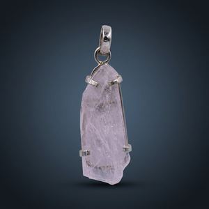 Pendentif en argent 925 avec pierres précieuses et breloques en pétalite, style bohème, forme de fleur, pour mariage - Product Image 3
