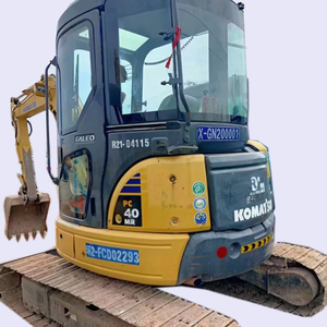 Mini-excavatrice d'occasion Komatsu PC40MR 4 tonnes à moteur diesel, certifiée CE EMC, avec chenilles en caoutchouc, brise-roche et moteur KYB - Product Image 1