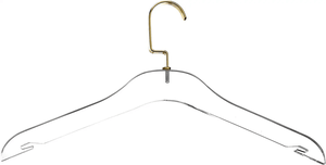 Móc Treo Quần Áo Bằng Acrylic Trong Suốt-Giá Đựng Tủ Quần Áo Nặng Thời Trang Với Móc Áo Và Móc Áo Bằng Thép Mạ Crôm Vàng - Product Image 3