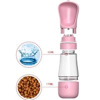 Bouteille d'eau portable 2-en-1 moderne en plastique écologique avec motif uni pour chiens et chats de petite et grande taille – Idéale pour l'extérieur
