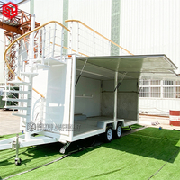 Remorque mobile personnalisée de stade de concession de camion de nourriture à deux étages à deux étages avec équipement de cuisine tout usage