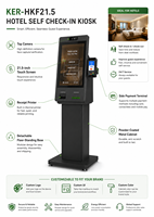 Kiosque compact de 21,5 pouces pour l'enregistrement en libre-service en hôtel avec support détachable pour paiement par point de vente et SDK pour l'automatisation de la réception