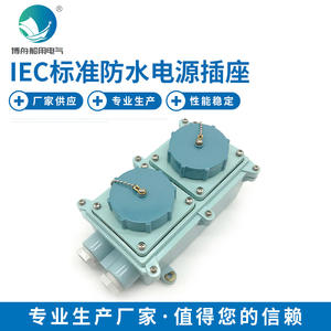 Connecteur industriel double prise bleu RSIL2-3, norme IEC, prise industrielle marine, tension nominale 125V, niveau IP44, 15A/16A nominale, norme européenne - Product Image 5