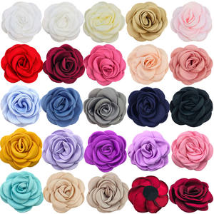 Flor Decorativa de Tela de Satén Europeo con Borde Quemado de 9 cm, Hecha a Mano, para Ropa, Sombreros y Otros Accesorios de Vestir - Product Image 1
