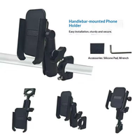Support de téléphone universel réglable pour vélo, en alliage d'aluminium, rotation à 360 degrés, pince anti-vibration pour le cyclisme