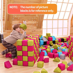 Blocs de construction en peluche douce pour enfants de 4 à 6 ans, ensemble de jeu empilable et construible avec couleurs personnalisées et design DIY - Product Image 2