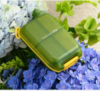 Tablette hebdomadaire portable écologique et organisateur de pilules mignon petit étui de rangement en plastique PP avec grand compartiment