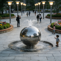 Fontaine d'eau contemporaine en acier corten durable pour centre commercial, style Art Déco, couleur et taille personnalisables, pour intérieur et extérieur, professionnelle