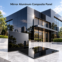 Panneau composite en aluminium miroir 4 mm 1220x2440 mm Or champagne pour revêtement mural intérieur d'ascenseur
