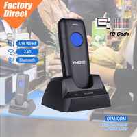 Escáner de Código de Barras Portátil Mini YHDAA, Inalámbrico BT, Lector de Códigos de Barras 1D CCD, Compatible con Teléfonos Inteligentes, Tabletas, Computadoras Portátiles, PC