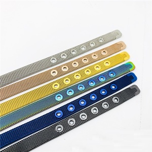 6mm 8mm 10mm 18mm braccialetti con cinturino in maglia di acciaio inossidabile per donna uomo braccialetto nero in oro rosa dorato - Product Image 2