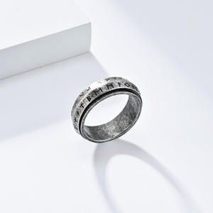 Men's Viking Letter Rotating <b>Ring</b> Titanium Steel Index Finger <b>Ring</b> For Anxiety Relief Gift Jewelry - Product Image 3
