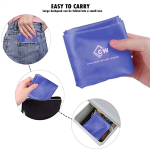 OEMカスタマイズ旅行ドローストリングバックパックバッグあなたのロゴ付き再利用可能なストリングバックパックアウトドア/キャンプ/バスケットボール折りたたみ可能 - Product Image 4