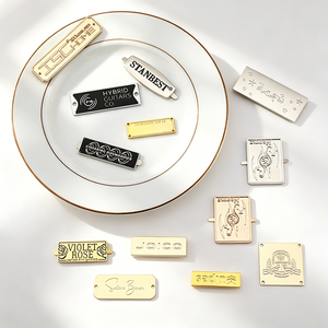Étiquettes métalliques en alliage de zinc pour vêtements, commande minimum de 100 pièces, pour accessoires de quincaillerie de meubles - Product Image 2