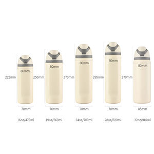 Gourde isotherme <span class=keywords><strong>de</strong></span> sport <span class=keywords><strong>en</strong></span> acier inoxydable avec couvercle à paille rabattable, large ouverture, avec pailles, pour boire directement, 32oz 28oz 24oz 19oz 16oz - Product Image 2