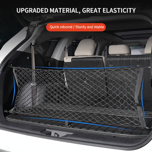 Red de almacenamiento colgante de doble capa para <span class=keywords><strong>maletero</strong></span> de <span class=keywords><strong>coche</strong></span>, organizador de carga antideslizante de malla de PP duradera 8-11 - Product Image 4
