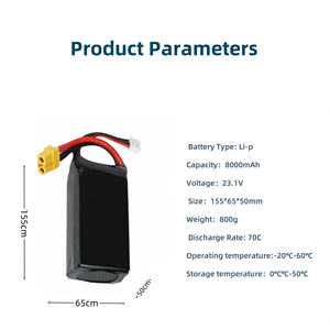 <b>Drones</b> Battery 8000mAh LiPo Black Rectangle With XT60 Connector For RC <b>Drones</b> <b>Accessories</b> - Product Image 5
