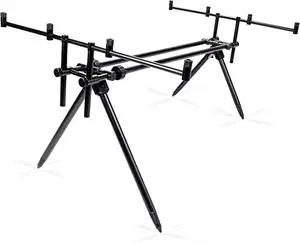 EP05 Folding Carp Fishing Equipment Stand Aluminum Rod Pod With Carry Bag For Outdoor Fishing