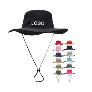 Ngoài trời UV mặt trời bảo vệ rộng vành không thấm nước thoáng khí có thể điều chỉnh Câu Cá Đi Bộ Đường Dài Boonie xô hat với cổ Nắp - Product Image 1