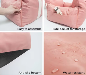 Asiento elevador de coche para perros de Color rosa a la moda, cama moderna impermeable, tela Oxford, moda de lujo, asiento trasero delantero sólido pequeño - Product Image 5