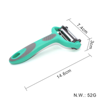 Hete Verkoop 3 In 1 Roterende Groente En Fruit Dunschiller Scheergadgets Draagbare Plastic Dunschiller Voor Keuken