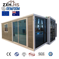 Maison préfabriquée en conteneur à installation rapide, panneau d'isolation thermique EPS, conteneur extensible de 40 pieds